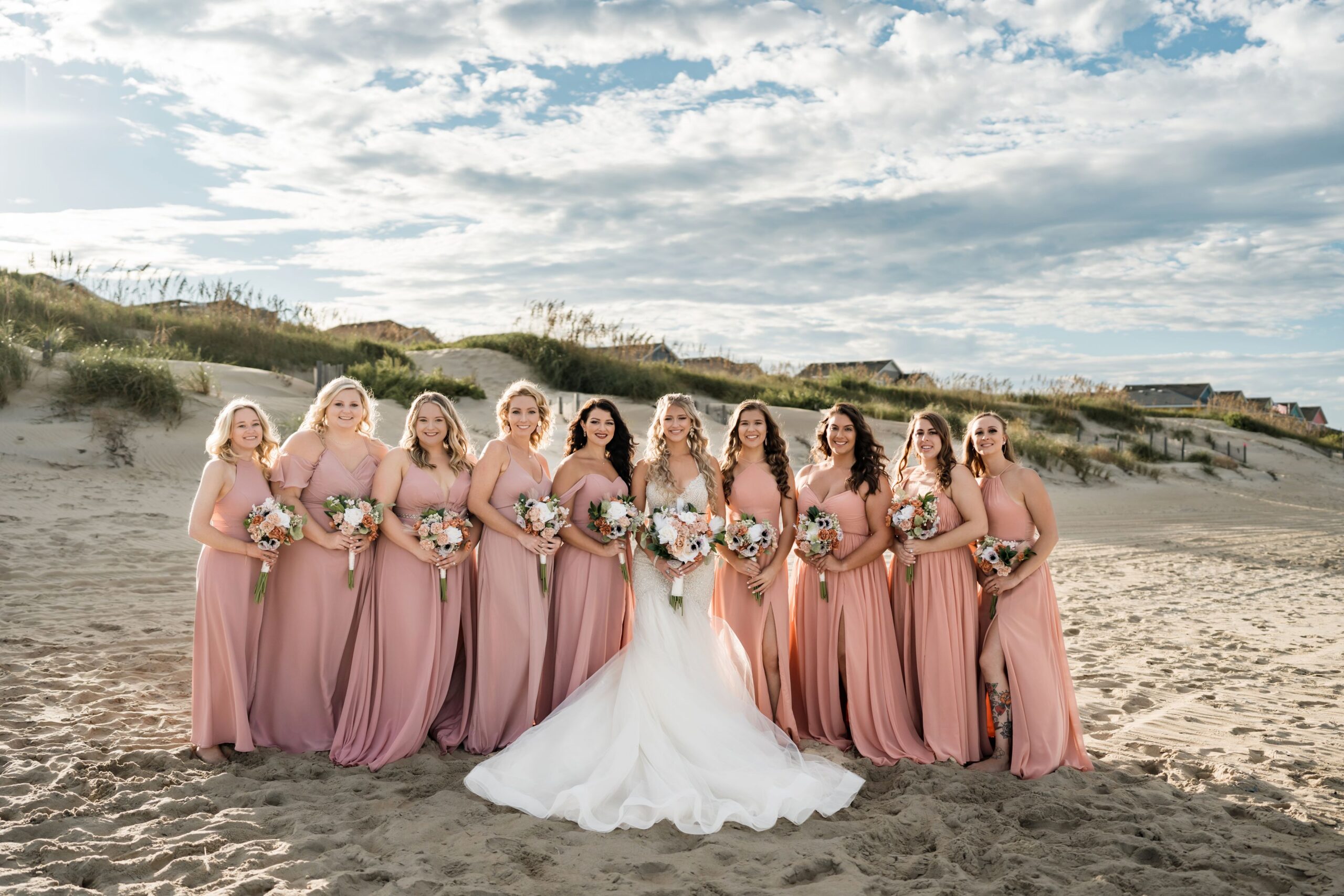 dusty pink elegant nags head beach wedding25